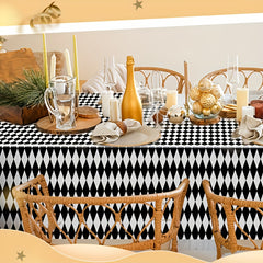 3pcs Checkered Tablecloths Plastic Checkered Tablecloths for Party Supplies