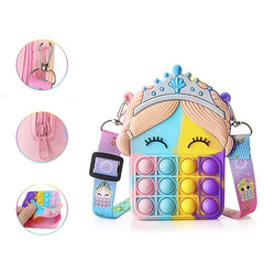 Unicorn Messenger Bag Coin Purse & Fidget Toy Set