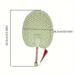 Handwoven Straw Fan for Summer Heat Relief
