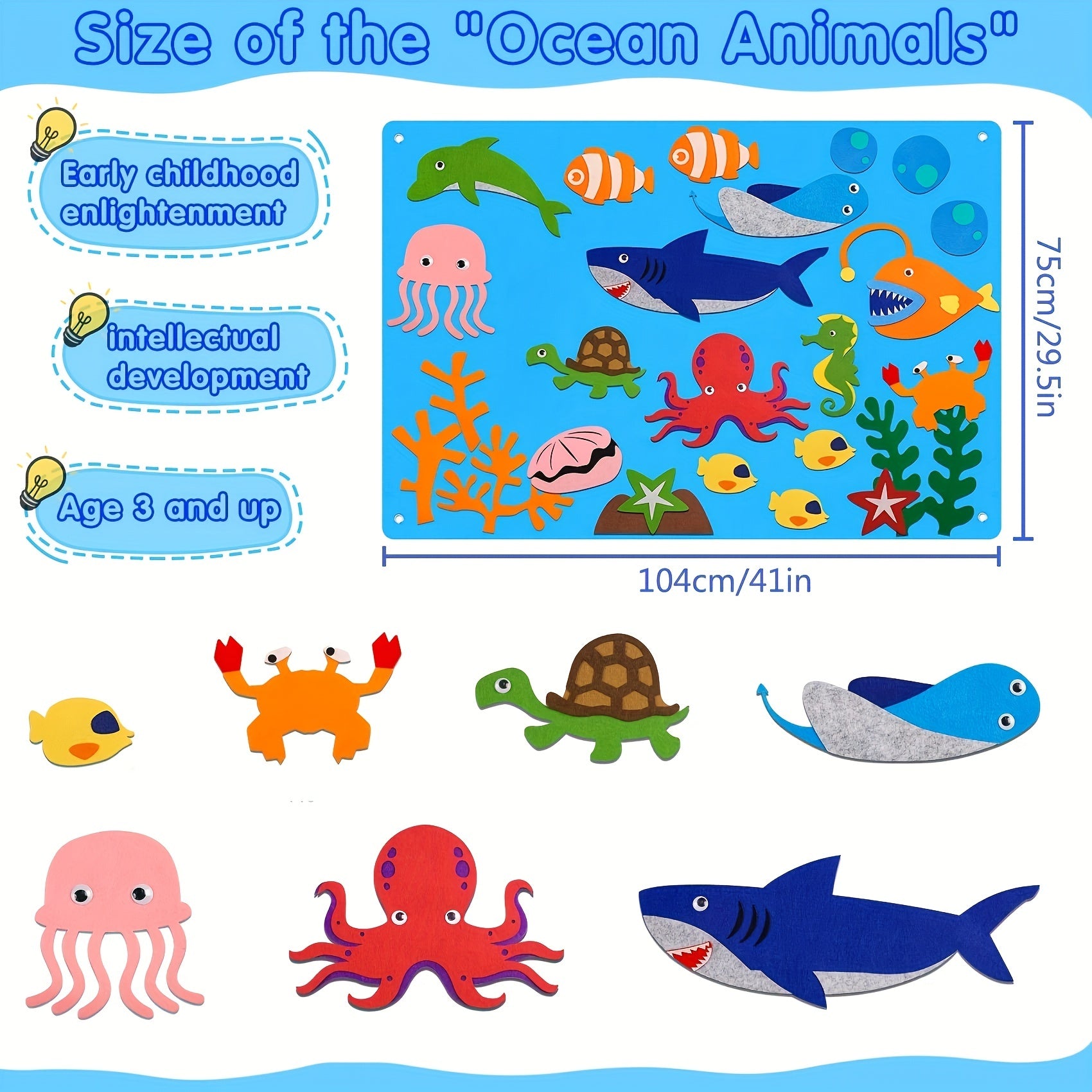 Felt Board Story Set for Toddlers - Ocean & Outer Space Theme