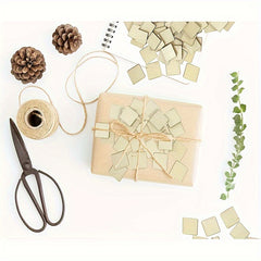 200pcs 2.54cm Wood Pieces Blank Squares Round Corner for DIY