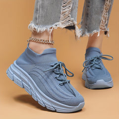 Breathable Mesh Lace-Up Casual Running Shoes