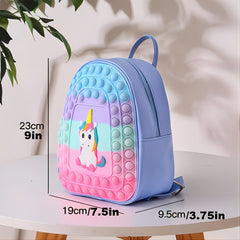 Kids Lightweight Unicorn Silicone Backpack - School Gift
