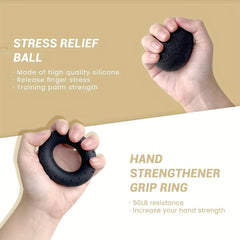 Hand Grip Strengthener Set - Adjustable Resistance Forearm Trainer for Men