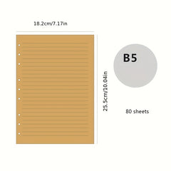 80 Sheets B5 Loose Leaf Paper Core Notepad