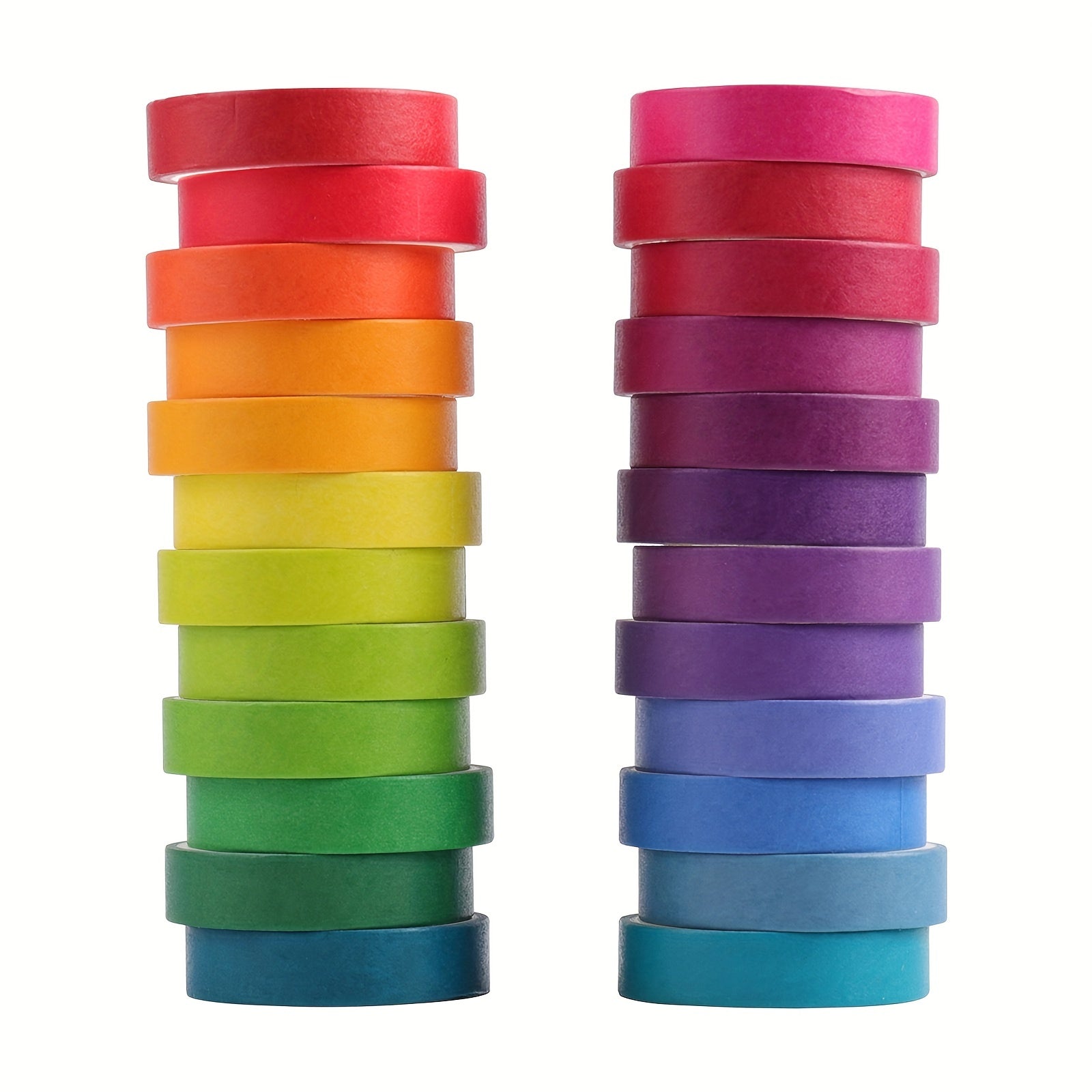 2m Solid Rainbow Printed DIY Washi Tape School Office Supplies