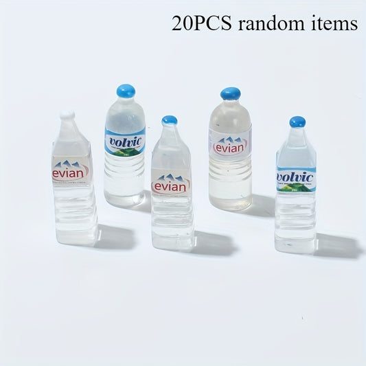 20pcs Dollhouse Water Bottles Set ABS DIY Decor Office Desktop Decorations