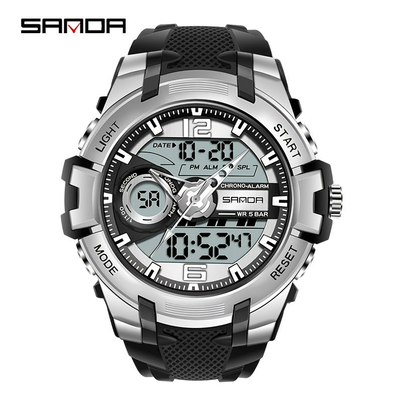 SANDA Waterproof LED Digital Sports Boy's Watch Gift