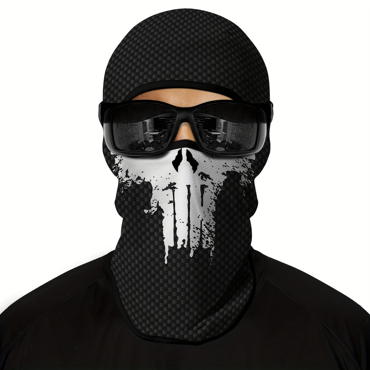 Ghost Skull Face Balaclava Windproof Anti UV for Halloween Cosplay