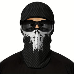 Ghost Skull Face Balaclava Windproof Anti UV for Halloween Cosplay