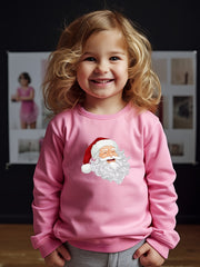 OERYUI Kids Santa Print Pullover Top Spring Fall Christmas Sport