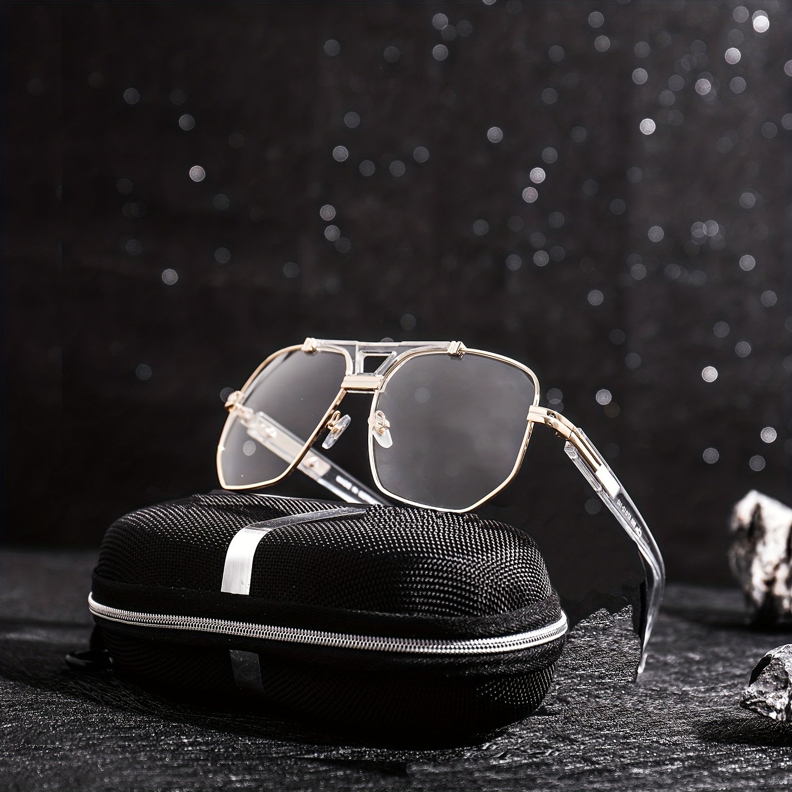 Men's Square Frame Sunglasses Unisex Steampunk UV Protection Glasses