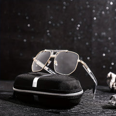Men's Square Frame Sunglasses Unisex Steampunk UV Protection Glasses