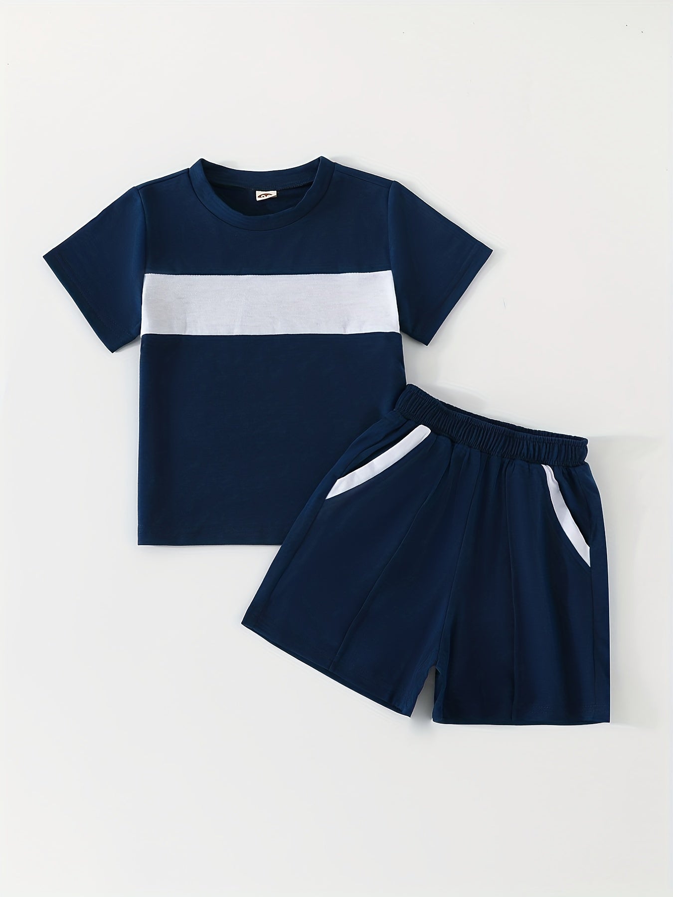 2pcs Boys Teen Casual T Shirt & Shorts Set for Summer