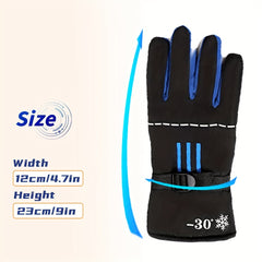 Winter Fleece Lined Warm Gloves - Anti Slip Touch Screen Thermal Gloves