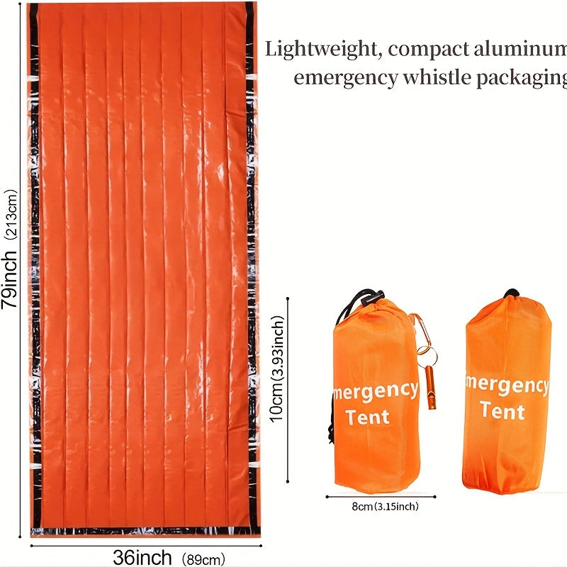 Emergency Shelter Tube Tent Kit Insulation Blanket SOS Sleeping Bag