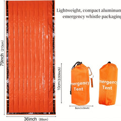 Emergency Shelter Tube Tent Kit Insulation Blanket SOS Sleeping Bag