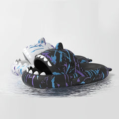 Cyber Punk Shark Slippers Cloud Slides Lightweight Non Slip Shoes