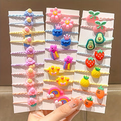 30pcs Rubber Animals Hair Tie Hair Accessories for Girls Children