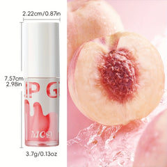 Peach & Strawberry Lip Gloss Pearly Glitter Moisturizing Lightening Nourishing