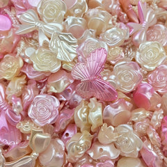 50g Colorful Butterfly Beads Loose Spaced Beads Jewelry Making DIY