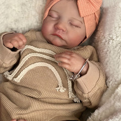 19in Reborn Baby Doll Finished Levi Sleeping Newborn 3D Skin Veins Art Doll