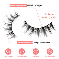 Cat Eye Faux Mink Lashes Natural Fluffy Eyelashes 3D Curling False Extension