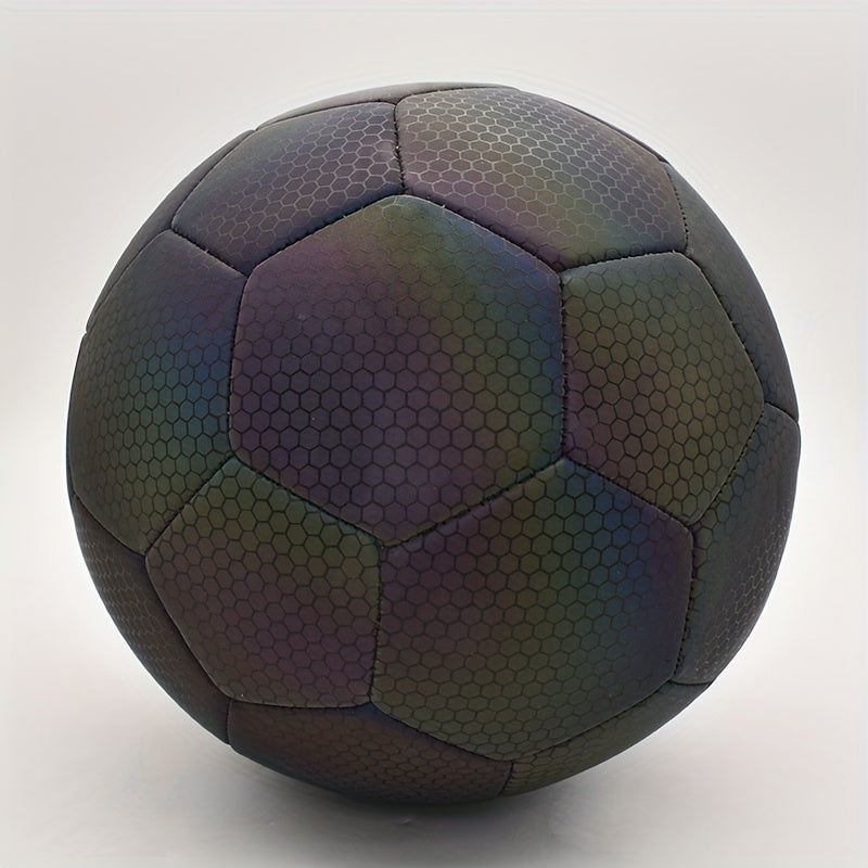 Reflective Soccer Ball Size 5 Durable Football for Indoor & Outdoor Training