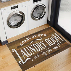 Retro Area Rug Wooden Striped Decor Mat Washable Lightweight Anti-slip Carpet