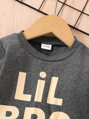 Baby Boys LiLBRO Print Active Pullover Sweatshirt Long Sleeve Crew Neck