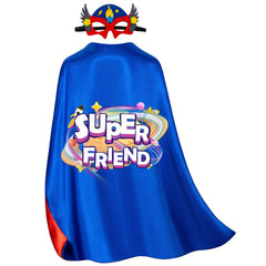 2pcs Set Unisex Cape and Mask for Dress Up hero Toys for Halloween