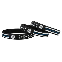 2pcs Baseball Softball Bracelet Sports Rubber Bracelet Running Elastic Bracelet