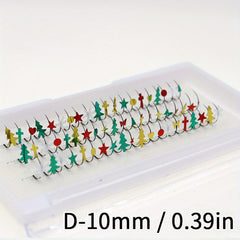 Individual Christmas Laser False Eyelashes with Sequins