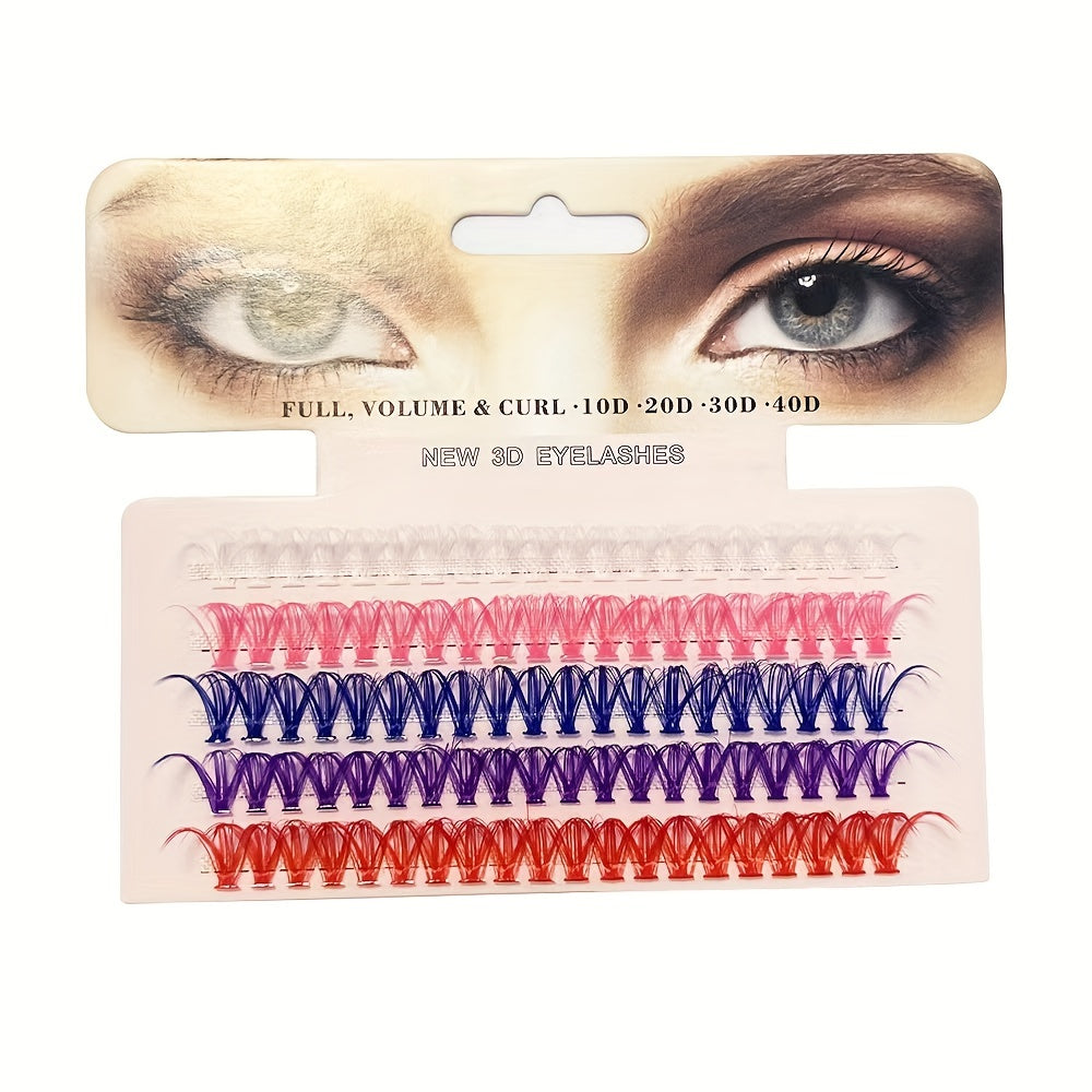 Colorful D Curling False Eyelashes Extension Makeup