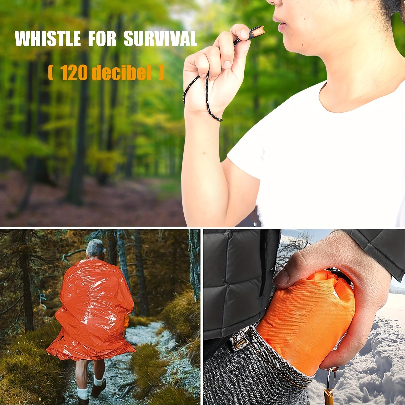 2pcs Emergency Sleeping Bag Windproof Waterproof Blanket