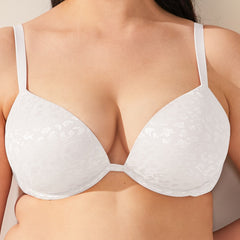Women's Plus Leopard Print Push Up Underwire Everyday Bra