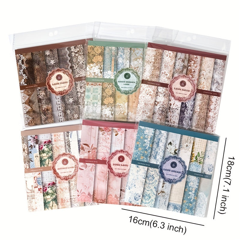 30pcs Vintage Flower Pattern Scrapbooking Supplies for DIY Journals