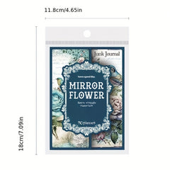30pcs Mirror Flower Collage Cards Background Paper for DIY Junk Journal