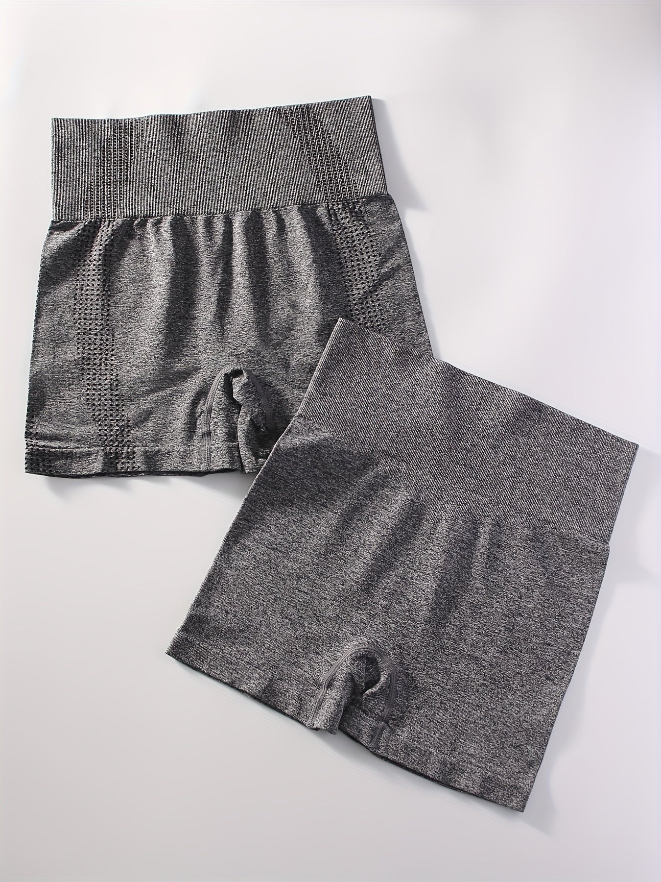 2pcs Solid Sports Shorts Stretchy Sexy Summer Fitness Workout Yoga Shorts