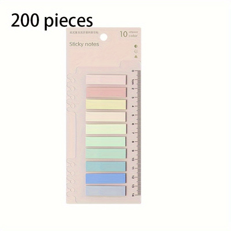Colorful Transparent Sticky Tabs for Books, 80-Pack
