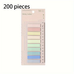 Colorful Transparent Sticky Tabs for Books, 80-Pack