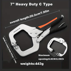 3pc Carbon Steel Mini Locking Pliers Set for Fastening & Repair