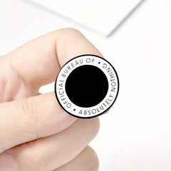 Round Enamel And Brooch Bureau Of Absolutely Nothing Pin