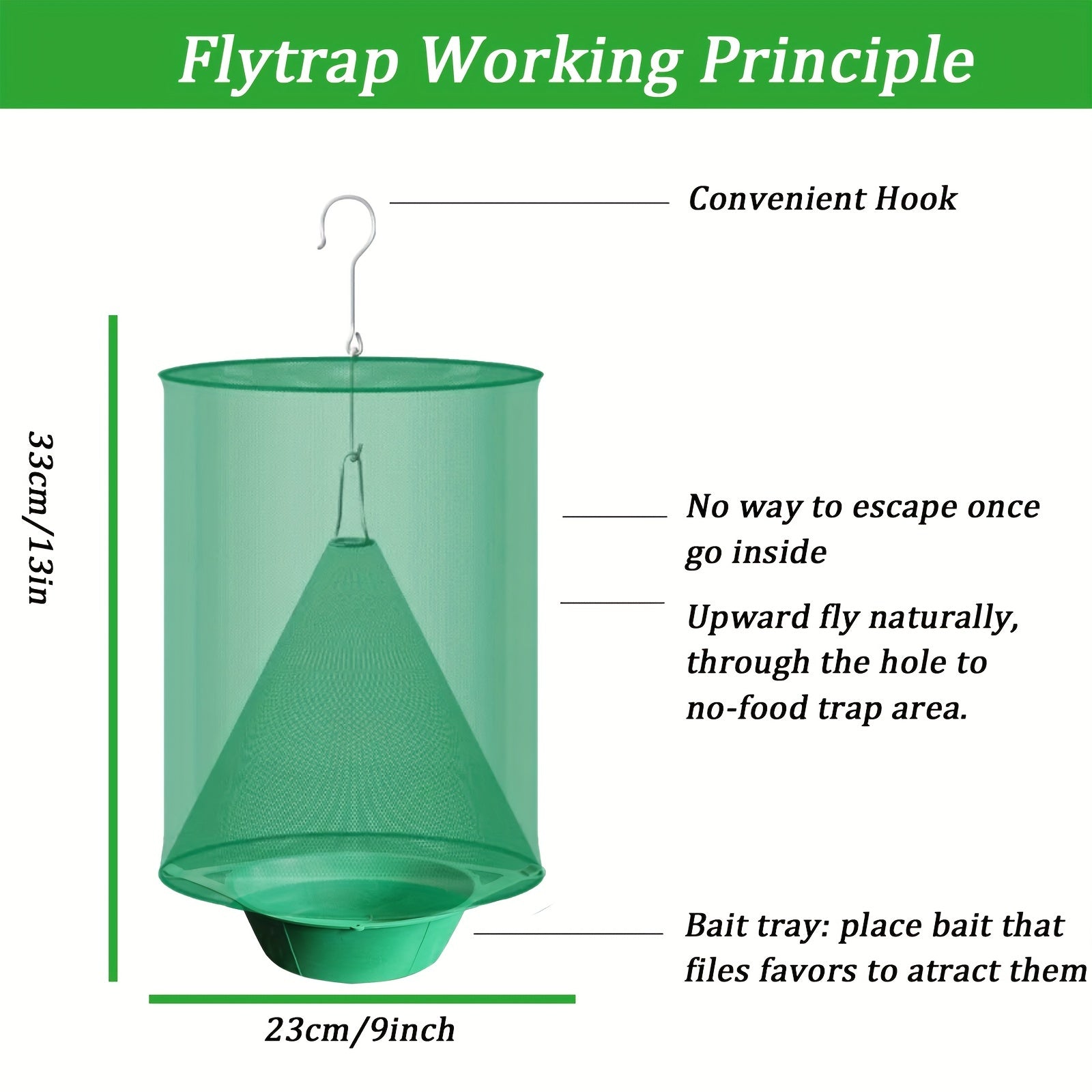 6pcs Ranch Fly Traps Outdoor Hanging Stable Fly Trap Reusable Fly Killer Cage