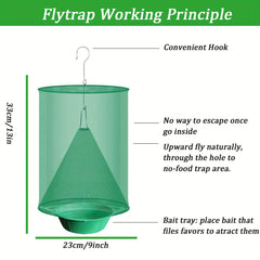 6pcs Ranch Fly Traps Outdoor Hanging Stable Fly Trap Reusable Fly Killer Cage