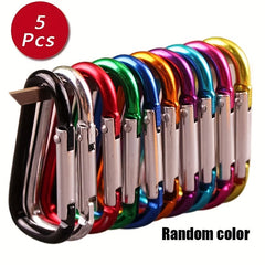 5pcs Heavy Duty Carabiner Keychains Keyrings for Camping Hiking Travel