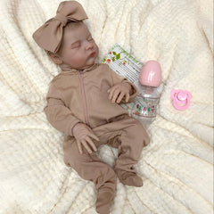 Realistic 18 Inch Reborn Baby Doll with Painted Hair - Ideal Gift for Children