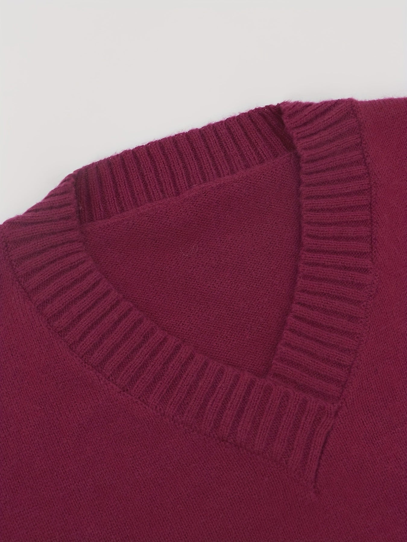 Casual Sweater Women's V Neck Long Sleeve Jumper