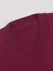 Casual Sweater Women's V Neck Long Sleeve Jumper