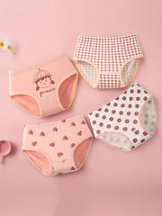 Girl's Triangle Panties, Elastic Waist Shorts